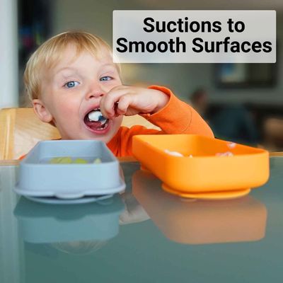 Good price Leakproof Durable Suction Plates And Bowls , Harmless Silicone Baby Bowls Suction online