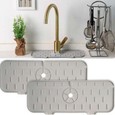 Good price Soft Foldable Silicone Faucet Splash Guard , Silicone Faucet Handle Drip Catcher Tray online