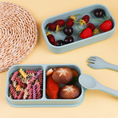 Good price Leakproof Odorless Silicone Food Storage Containers 3 Compartments online