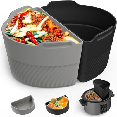 Good price 6 Quart Oval Silicone Slow Cooker Liners Reusable Divider Insert For Crockpot online