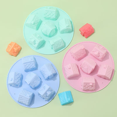 Good price 1 Pack House Shape Silicone Mold, 6 Cavity Non-stick Cozy Village Baking Pan, House Shape Soap Mold, online