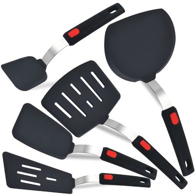 Good price 5-Pack BPA Free Silicone Spatulas Turner Set For Nonstick Cookware Flexible Kitchen Utensils Cooking Spatula Set For Egg online