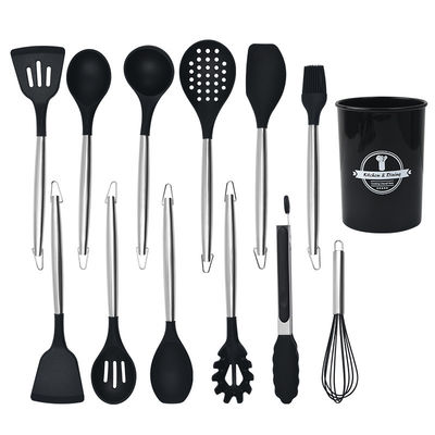 Good price Silicone Kitchen Cooking Utensils Set With Holder Silicone Cooking Utensils Set For Nonstick Cookware Kitchen Tools Set online