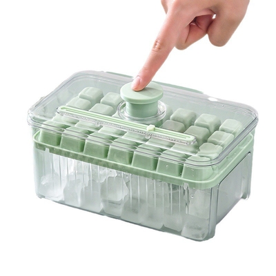 Good price Freezer Food Grade Lce Cube Tray With Lid And Bin BPA Free Silicone Ice Cube Trays Molds online