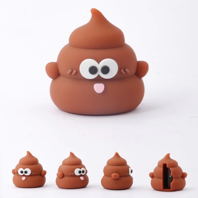 Good price Poop Manual Pencil Sharpener For Kids Kawaii School Office Supplies Gift Mini Silicone Stationery online