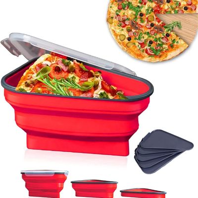 Good price The Perfect Pizza, Reusable Pizza Storage Container, Serving Trays, Free Adjustable Pizza Slice Container to Organize online
