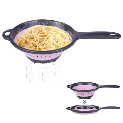 Good price Reusable Silicone Collapsible Colander Vegetable Strainer Portable online