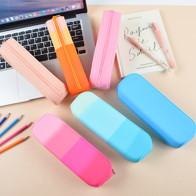 Good price Zipper Silicone Pencil Holder BPA Free Great Durability for School Supplies Office College Teen Girls Adults online