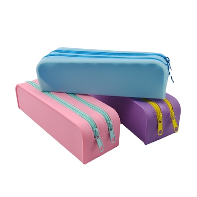 Good price Non-toxic Colorful Silicone Waterproof Pencil Pouch for Office and School Supplies online