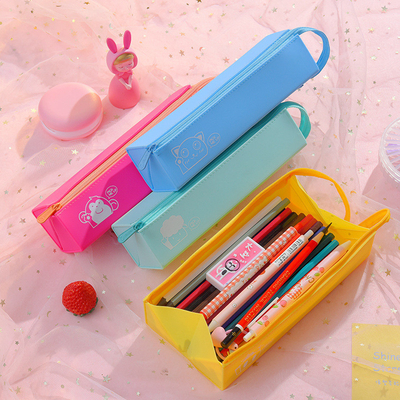 Good price Silicone Waterproof Pencil Pouch Non-toxic Portable Pen Bag for Office School Supplies online