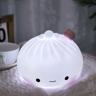 Good price Cute Baby Night Light 7-Color Soft Silicone Nursery Light For Kids Room Decor With Portable Rechargeable Cute Night Lamp online