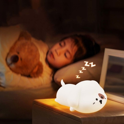 Good price Night Light For Kids Cute Silicone Puppy Night Light With 2 Levels Of Brightness 7 Colors Kawaii Touch Lamp For Bedroom online