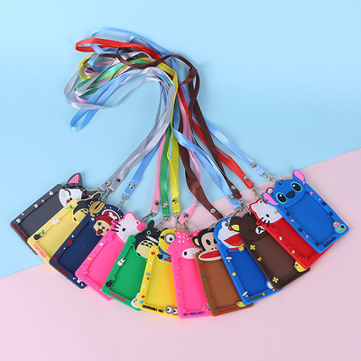 Good price Non-Toxic Silicone ID Badge Holder for Office School ID Credit Cards Proximity Key Cards License online