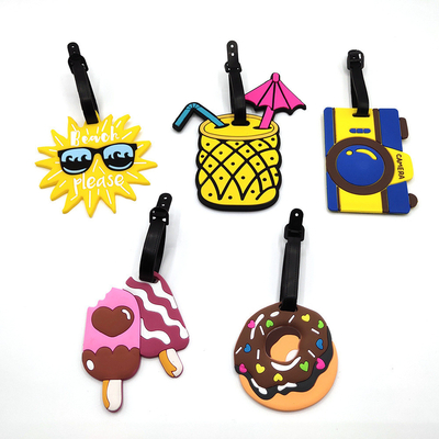 Good price Cartoon Silicone Luggage Tags for Suitcases and Schoolbags on Summer Vacation online
