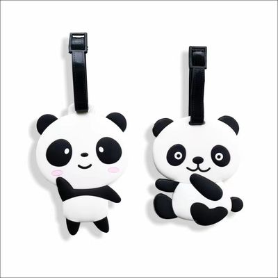 Good price 2-Pack Cute Silicone Luggage Tag With Name ID Card for Suitcases Non-Toxic Customized Welcome online