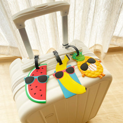 Good price Fruit Luggage Straps Suitcase Tags Set Travel Adjustable Suitcase Belt Silicone Luggage Tags With Name ID Card online