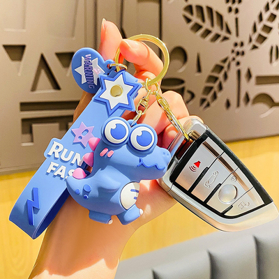 Good price Cute Cartoon Keychain Pendant Silicone Stationery Novelty Dinosaur Charm Keyring For Boys Girls online