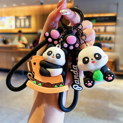 Good price 30g Lightweight Cute Cartoon Panda Keychain Pendant for Kids' Handbags Christmas Gifts online