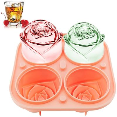 Good price Rose Ice Cube Mold,Bongpuda Silicone Ice Cube Tray,4 Cavity Silicone Rose Ice Ball Maker,Easy Release,For Chilling Cocktails, Whiskey, Bourbon And Juice Drinks online