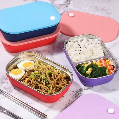 Good price BPA-Free Stainless Steel Bento Box for Kids with Silicone Sleeve online