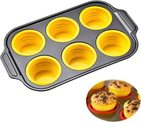 Good price 6-Piece Stackable Silicone Baking Pan Set - Temperature Resistant (-40°F to 446°F) Non-Stick Bakeware with Metal Reinforced Frame online