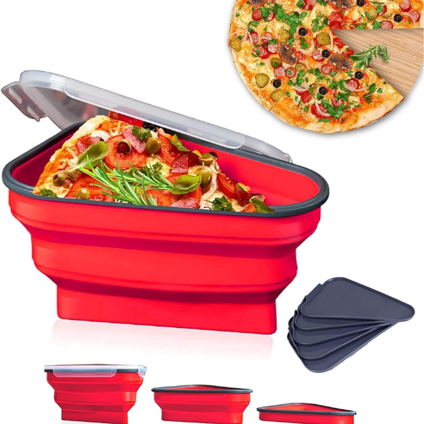 The Perfect Pizza, Reusable Pizza Storage Container, Serving Trays ...