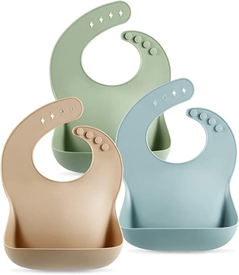 Good price Waterproof Soft Silicone Dinnerware Set Bib Adjustable BPA Free online