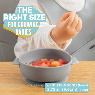 Good price Heatproof Sturdy Silicone Dinnerware Set Suction Bowl With Spoon online