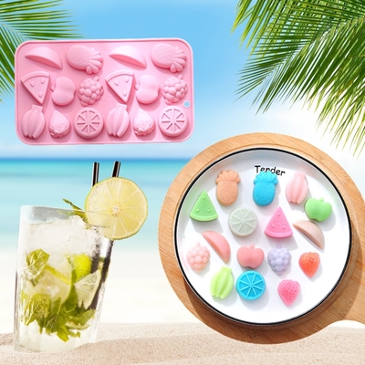 Good price Odorless Silicone Ice Molds 16 Cavities Harmless Fruit Shaped online