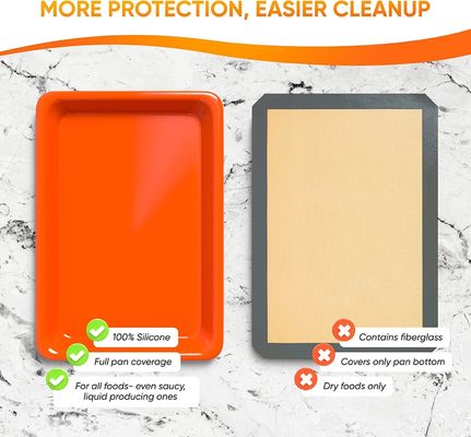 Harga yang bagus Baki Oven Silikon Tidak Berbau Persegi Panjang, Loyang Persegi Silikon Multiwarna on line