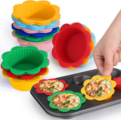 Harga yang bagus Multicolor Reusable Silicone Cake Tin, Lapisan Silikon Tahan Lama Untuk Baki Kue on line