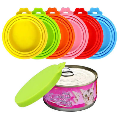 Harga yang bagus BPA FreeFood Can Lids Silicone Pet Food Can Covers Untuk Dog Cat Food, Satu Can Cap Fit Paling Standard Size Dog Cat Food Can on line