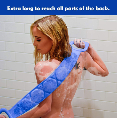 Practical Harmless Silicone Back Scrubber , Reusable Silicone Body Bath Brush