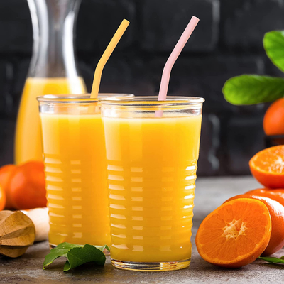 Flexible Nontoxic Extra Long Silicone Straws , Multipurpose Reusable Rubber Straws