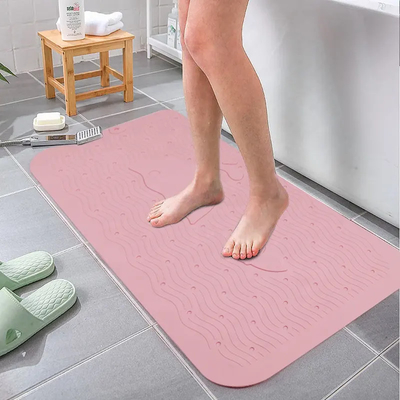 Washable Non Slip Silicone Shower Mat Odorless Nontoxic BPA Free