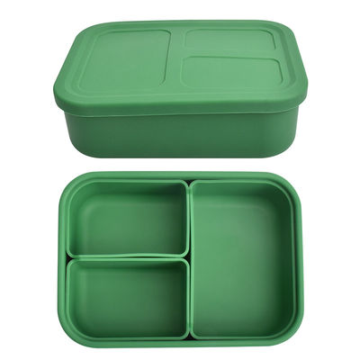 Shatterproof Harmless Silicone Lunch Containers , Microwaveable Silicone Storage Box