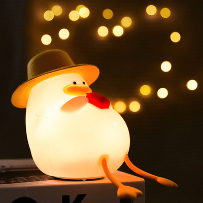 quality Blissfully Cute Duck Night Light Silicone LED Night Light Timer Control Lamp for Kids Bedrooms Living Room Decoration factory