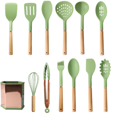 13 Pcs Silicone Cooking Utensils Kitchen Utensil Set Kitchen Gadgets & Kitchen Tool Turner Tongs, Spatula, Spoon, Brush