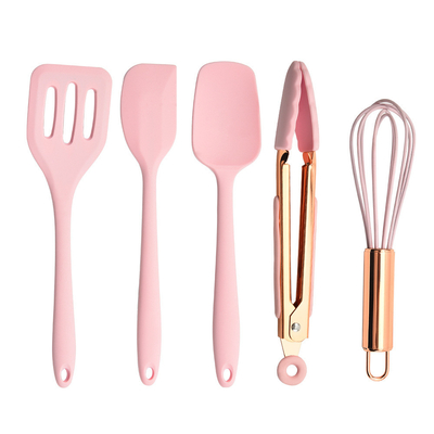 Good price Silicone Baking Utensils Set 5Pcs Silicone Spatula Set Non-Stick Durable Silicone Cookware Cooking Kitchen Tools Set online