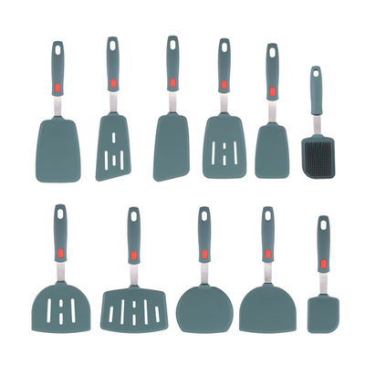 Good price 11pcs Silicone Spatula Turner Silicone Kitchen Cookware Utensils Set Kitchen Cooking Tool  Spatulas for Pancake Egg Fish online