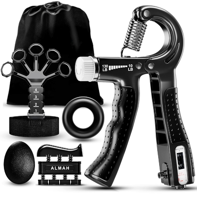 Good price 5 Pack Hand Grip Strengthener Kit Adjustable Silicone Grip Strength Trainer Kit online