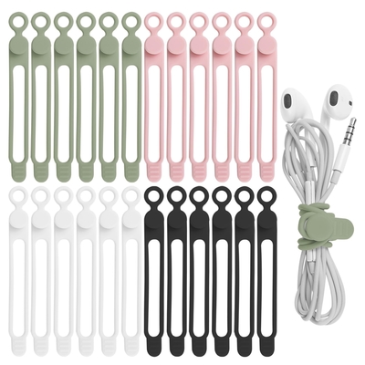 Good price Silicone Cable Management Organizer Multipurpose Elastic Cord Organizer For Bundling And Fastening Cable Cords Wire Tie online