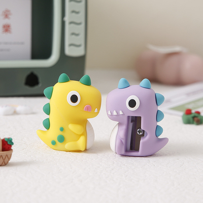 Mini Kids Pencil Sharpener Stationery Cute Manual Pencil Sharpener Silicone Stationery