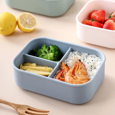Good price Silicone Bento Box for Kids, Toddlers and Adults - Microwave, Dishwasher, Freezer and Oven safe - Lunch, Snack online