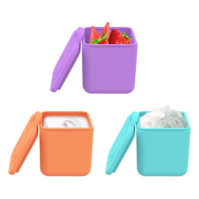 Harga yang bagus Dips Container Untuk Anak-anak Cetakan, Lunchbox anti bocor Divider Sealing & Lids Silicone Meal Holder BPA-Free Salad Dressing on line