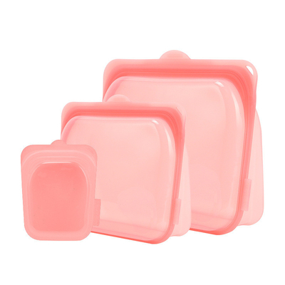 Good price Stand Up Platinum Food Grade Silicone Reusable Storage Bag Leakproof Dishwasher Safe Silicone Lunch Box StorageContainer online