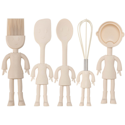 Good price Country Kitchen Set Of Five Silicone MINI Kitchen Utensil Set Silicone Kitchen Baking Tools  Whisk Tong, Spatula, Spoon online