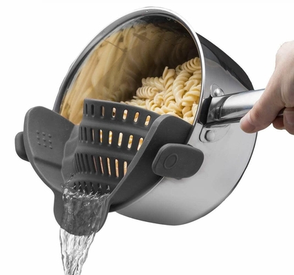 Good price BPA Free Silicone Clip On Strainer For All Pots And Pans Pasta Strainer Clip On Food Strainer For Meat Vegetables Fruit online