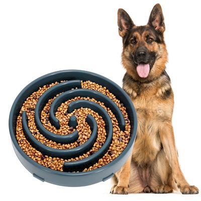 Harga yang bagus Slow Feeder Dog Bowls untuk Anjing Besar Anti Chocking Slow Feeder Dog Puzzle Bowl Pet Slow Eating Interactive Bloat Stop on line