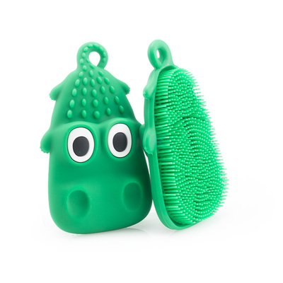 Multi-Functional Silicone Baby Shower Brush Body Scrubber and Hair Brush for Kids